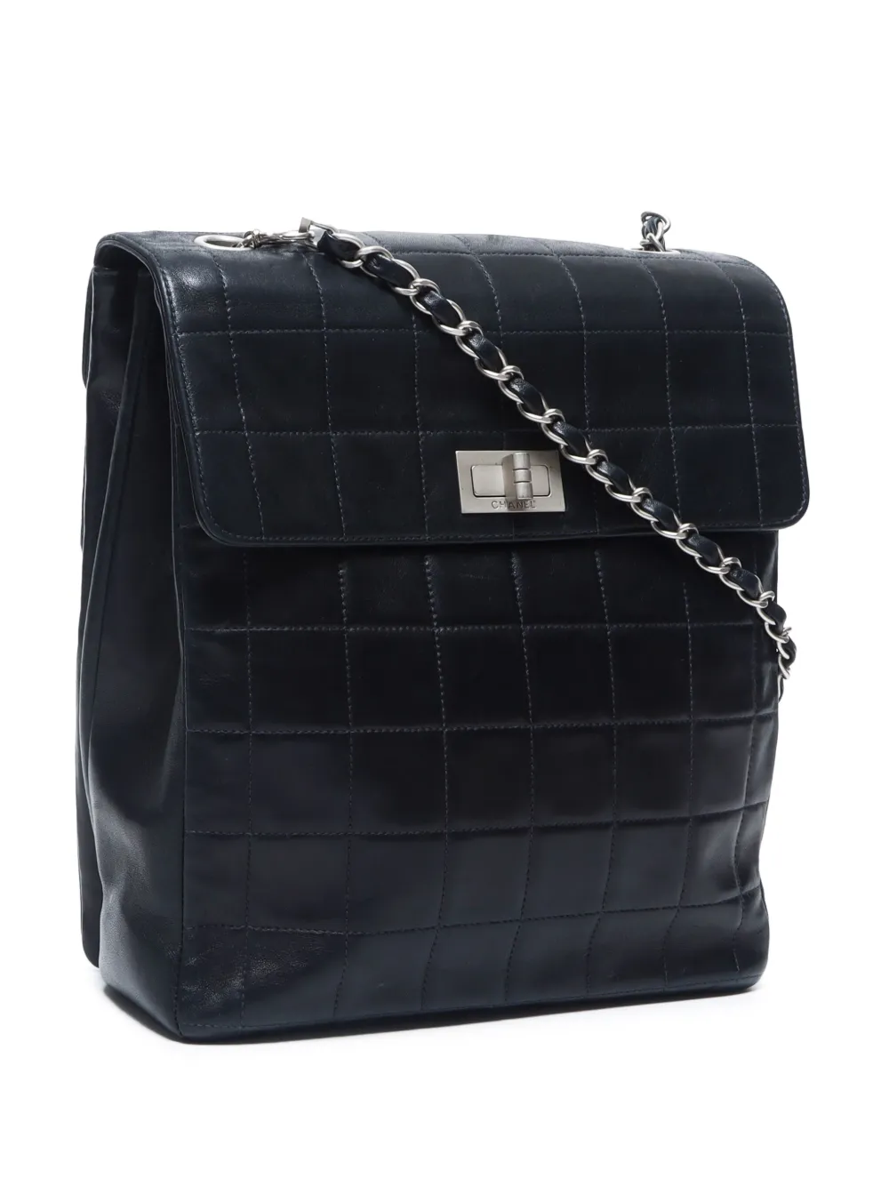 Pre-owned Chanel 2001 Choco Bar Shoulder Bag In 黑色