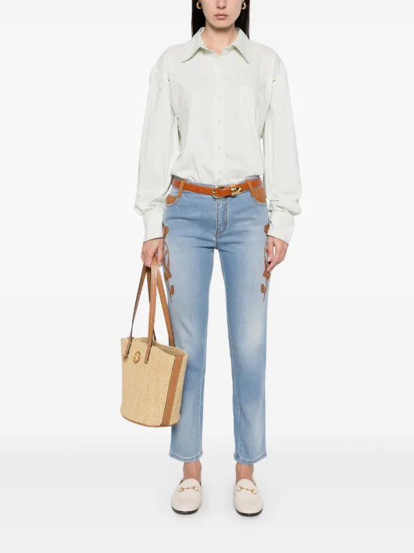 デニム・ジーパン ERMANNO SCERVINO DENIM JEANS WITH FLORAL EMBROIDERY 27934457_57665669_600.jpg