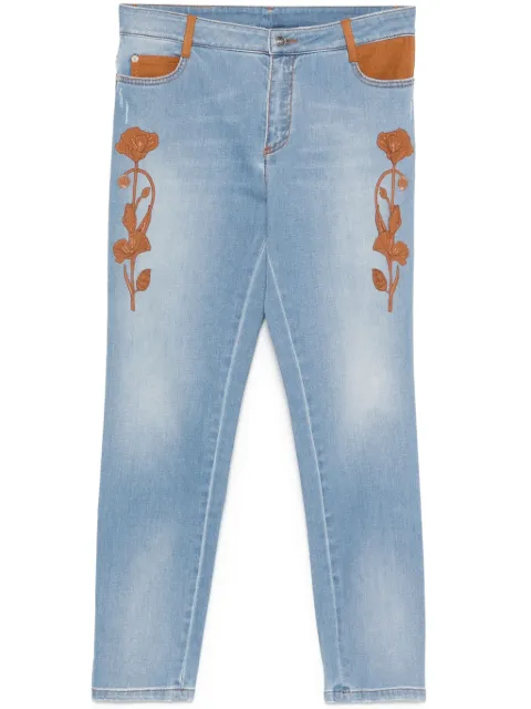 Ermanno Scervino floral-detail jeans