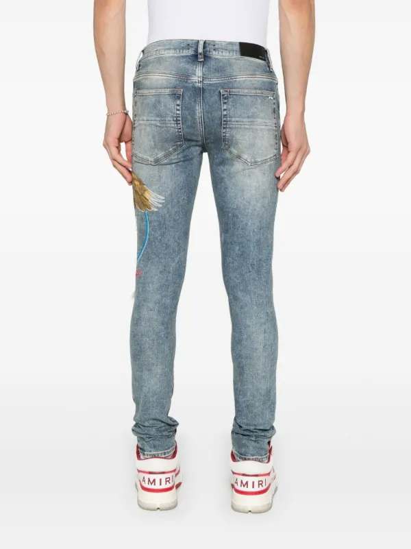 AMIRI pegasus-print Jeans Blue FARFETCH PH