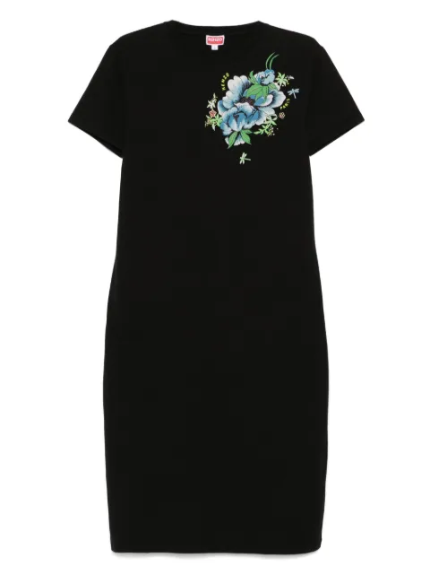 Kenzo vestido largo Peonies