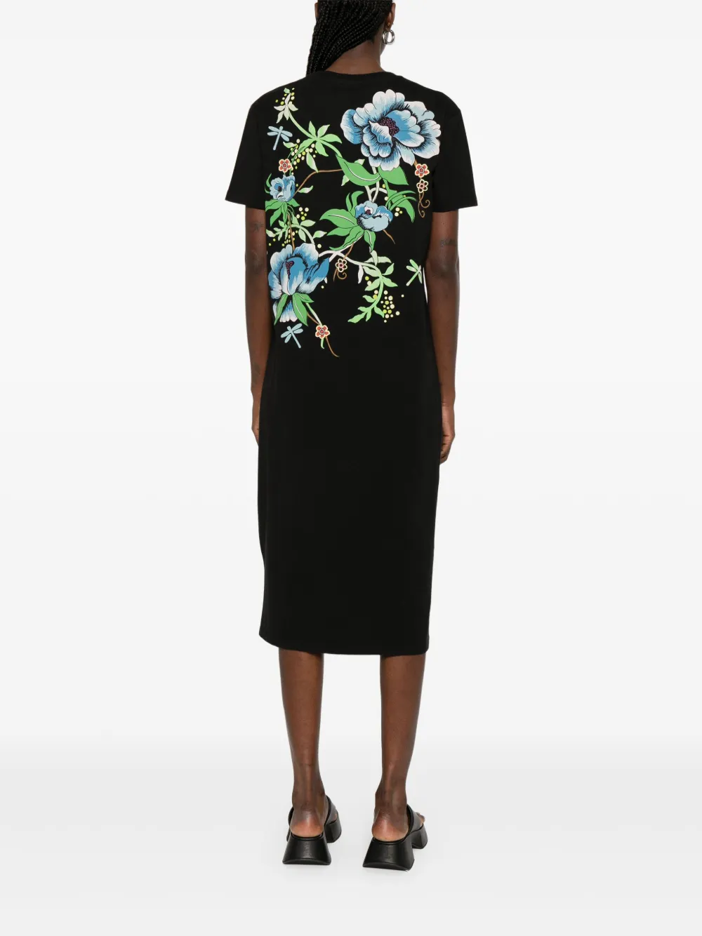 Kenzo Peonies maxi-jurk Zwart
