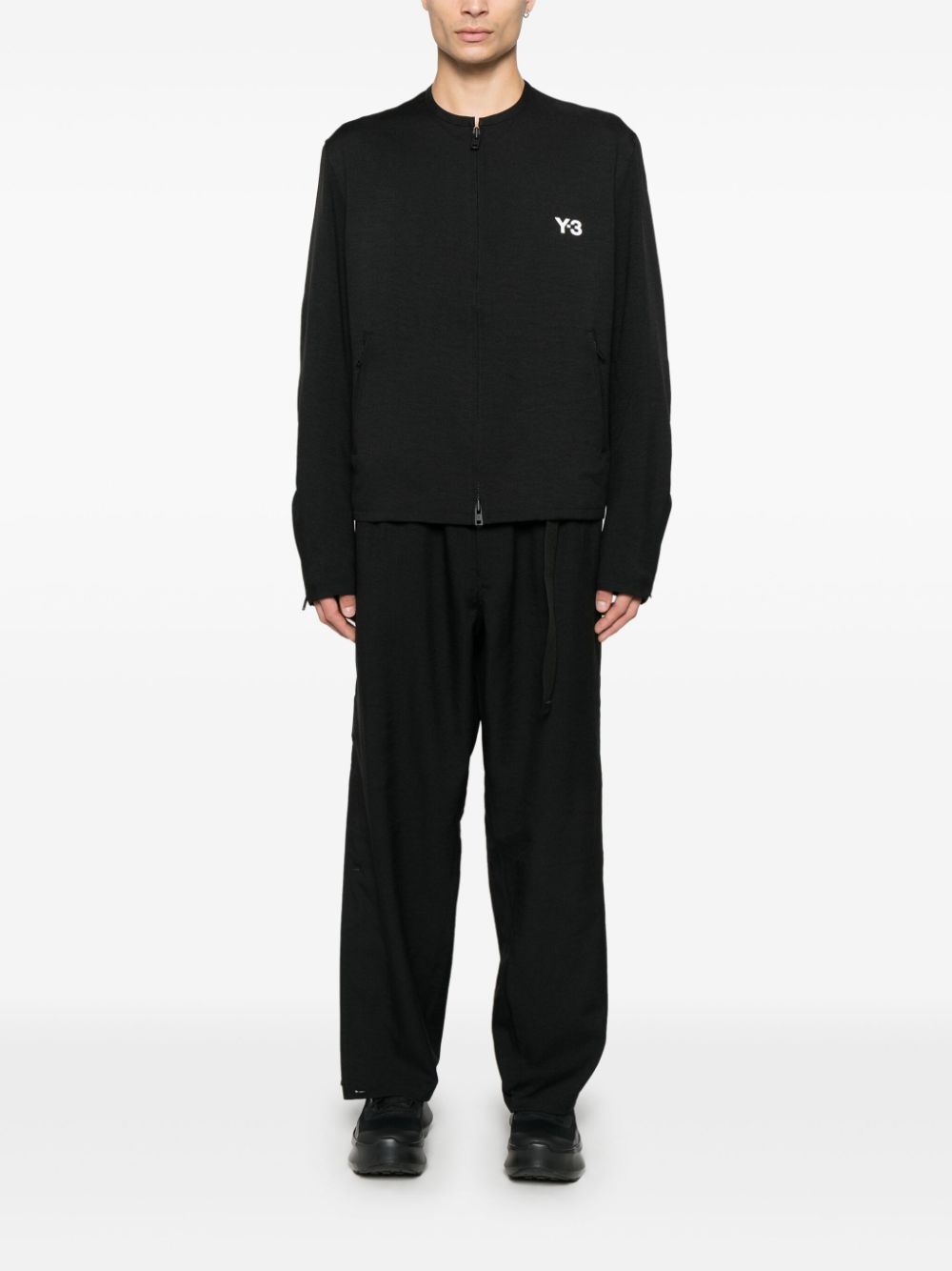 Y-3 3 broek met gestreept logo - Zwart