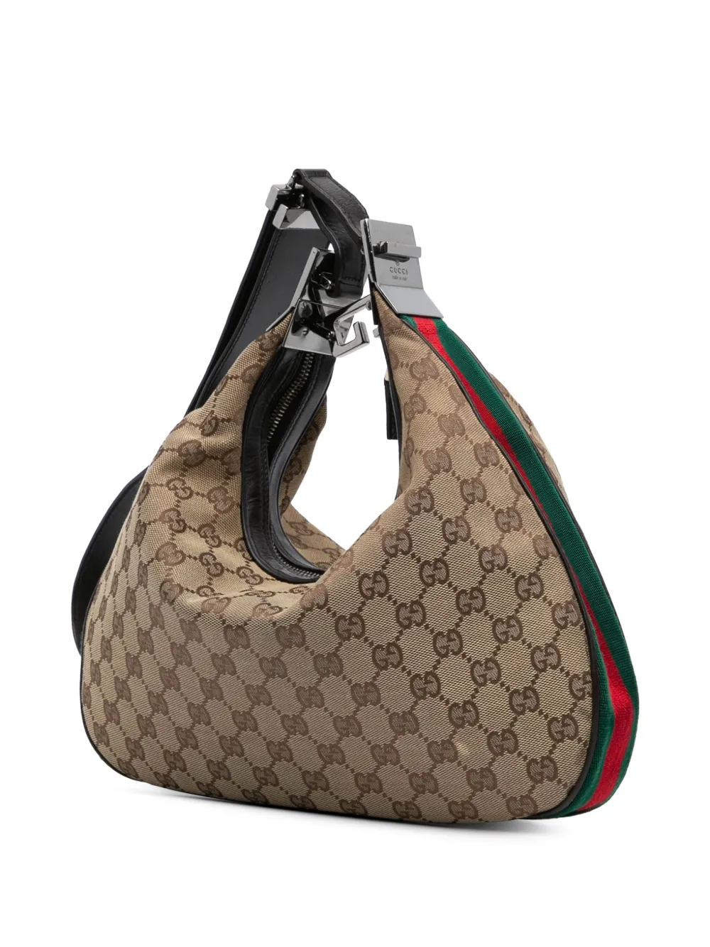 Gucci Pre-Owned 2000-2015 GG Canvas Web schoudertas - Bruin