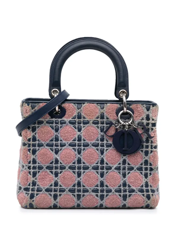 【Christian Dior】カナージュレディディオールサッチェルバッグ Christian Dior Pre-Owned 2017 レディ ディオール カナージュ
