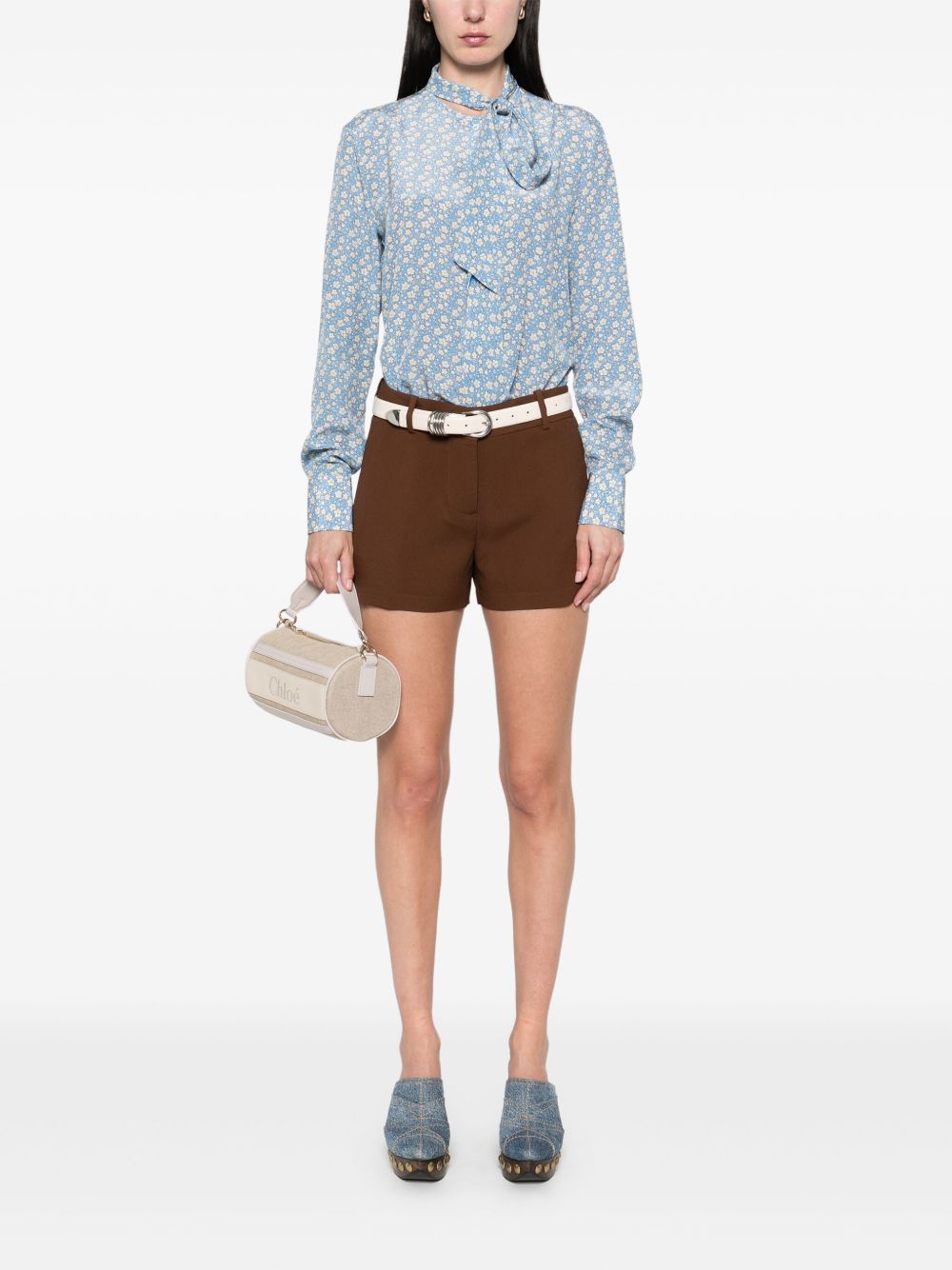 Ermanno Scervino crepe shorts - Bruin