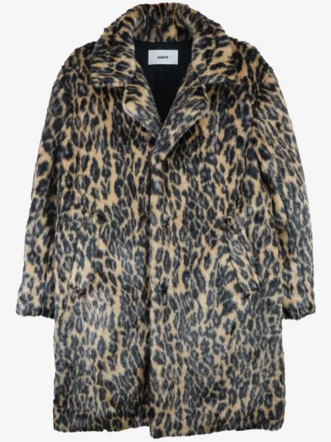 SAINT MXXXXXX leopard-print faux-fur coat
