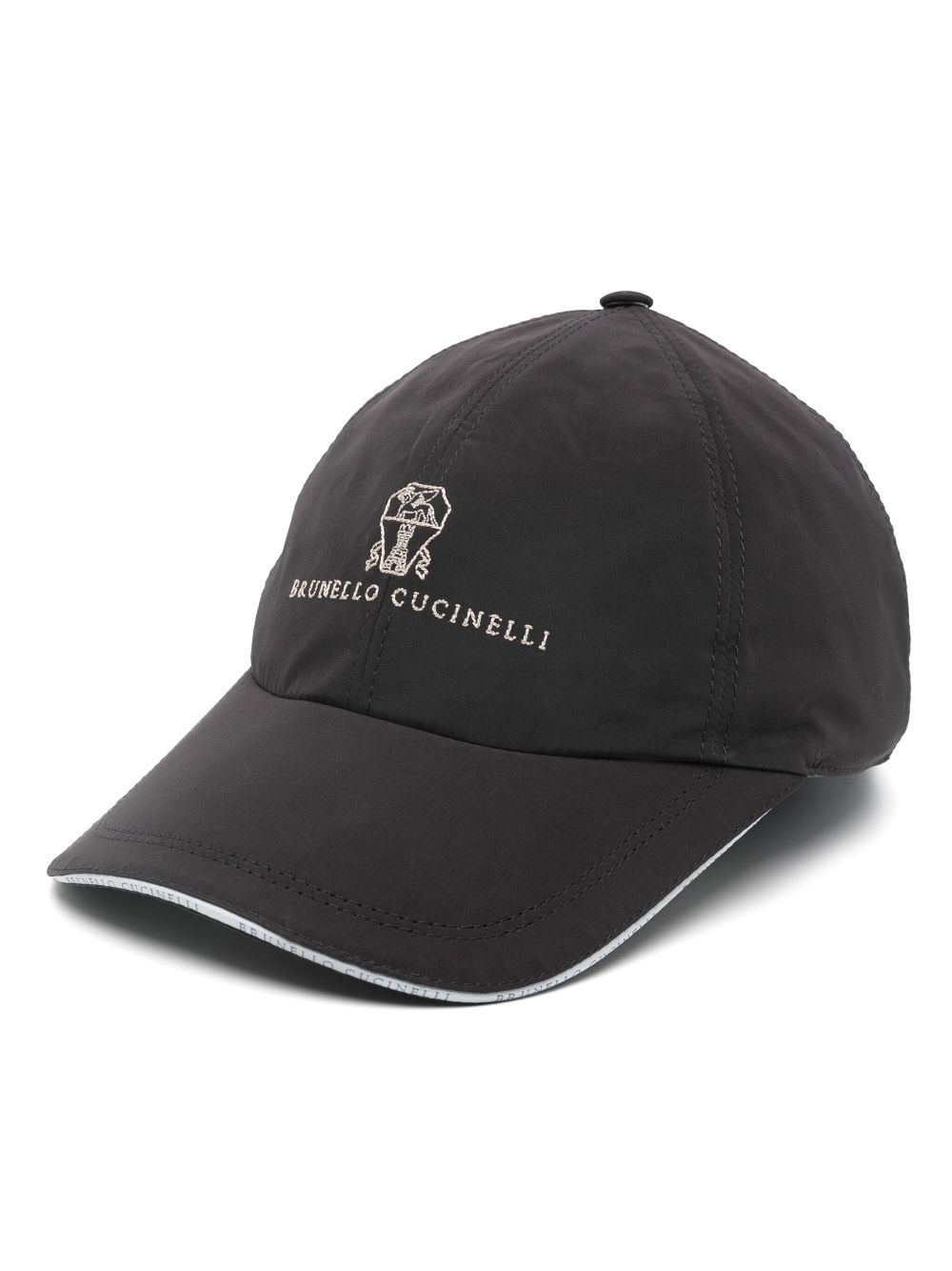 Brunello Cucinelli logo-embroidered cap - Black