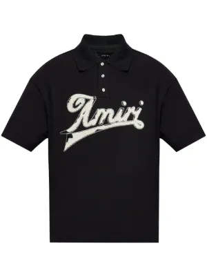 AMIRI スタッズカラー ポロシャツ | ブラック | FARFETCH JP