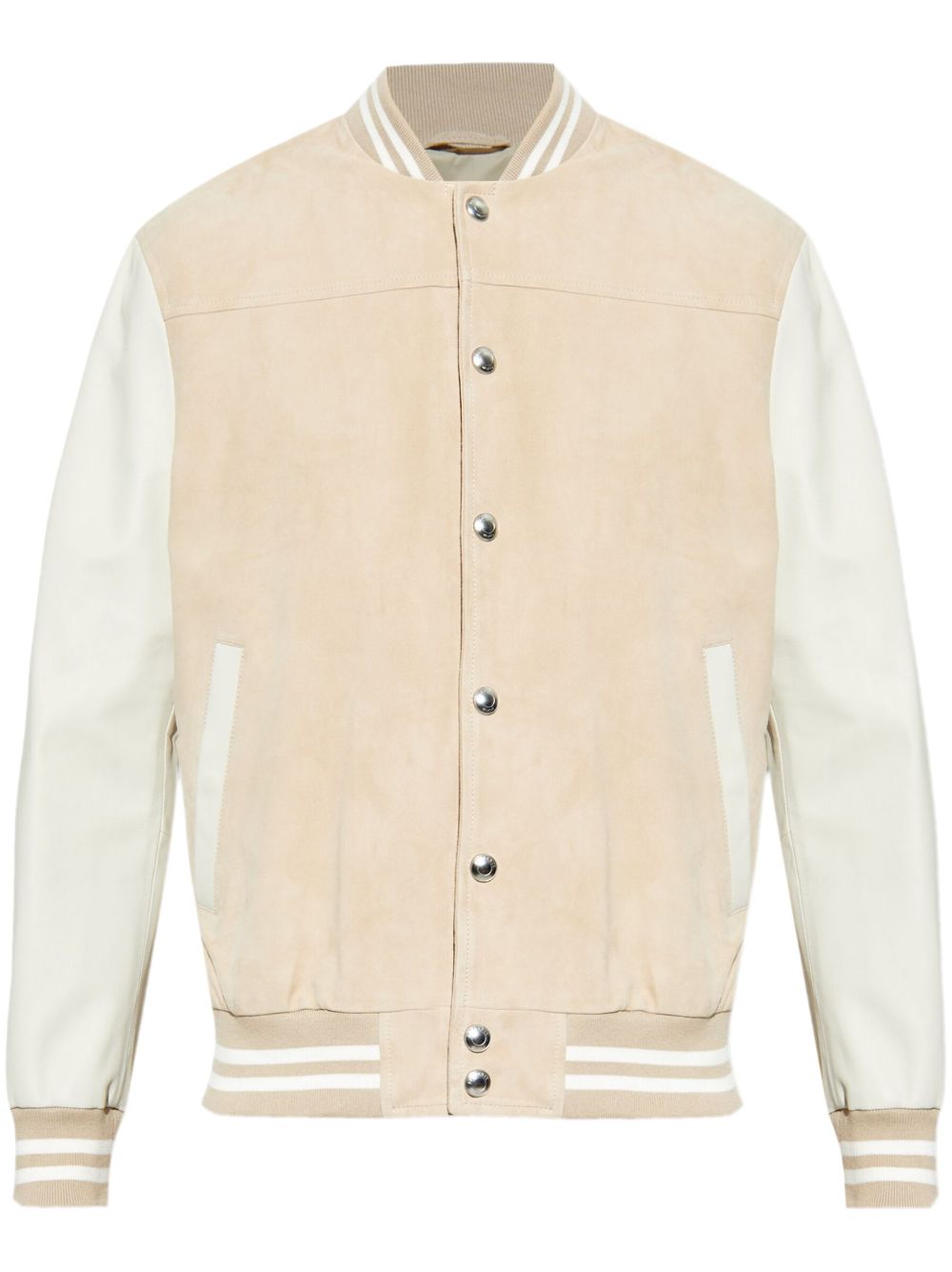 Eleventy panelled bomber jacket - Neutrals