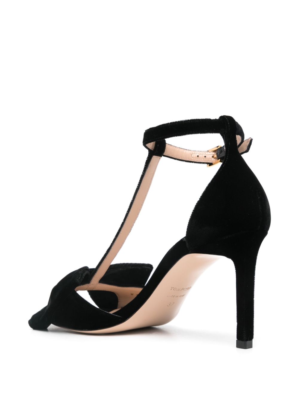 TOM FORD 80mm velvet sandals Black