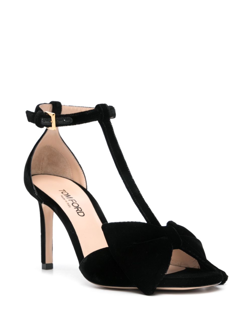 TOM FORD 80mm velvet sandals - Zwart