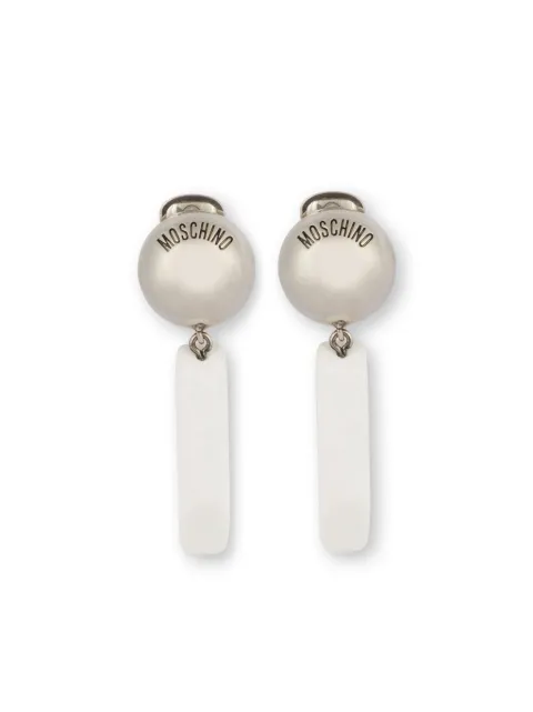 Moschino drop clip-on earrings