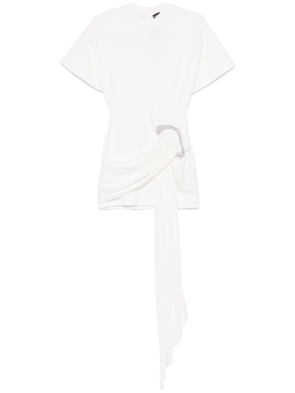 David Koma crystal-buckle mini dress - White