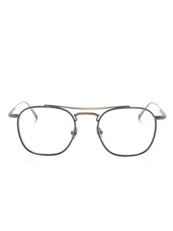 メガネ MATSUDA Matsuda - M3149.RX - brushed gold navy clear Matsuda - M3149 Eyeglasses | Specs Collective