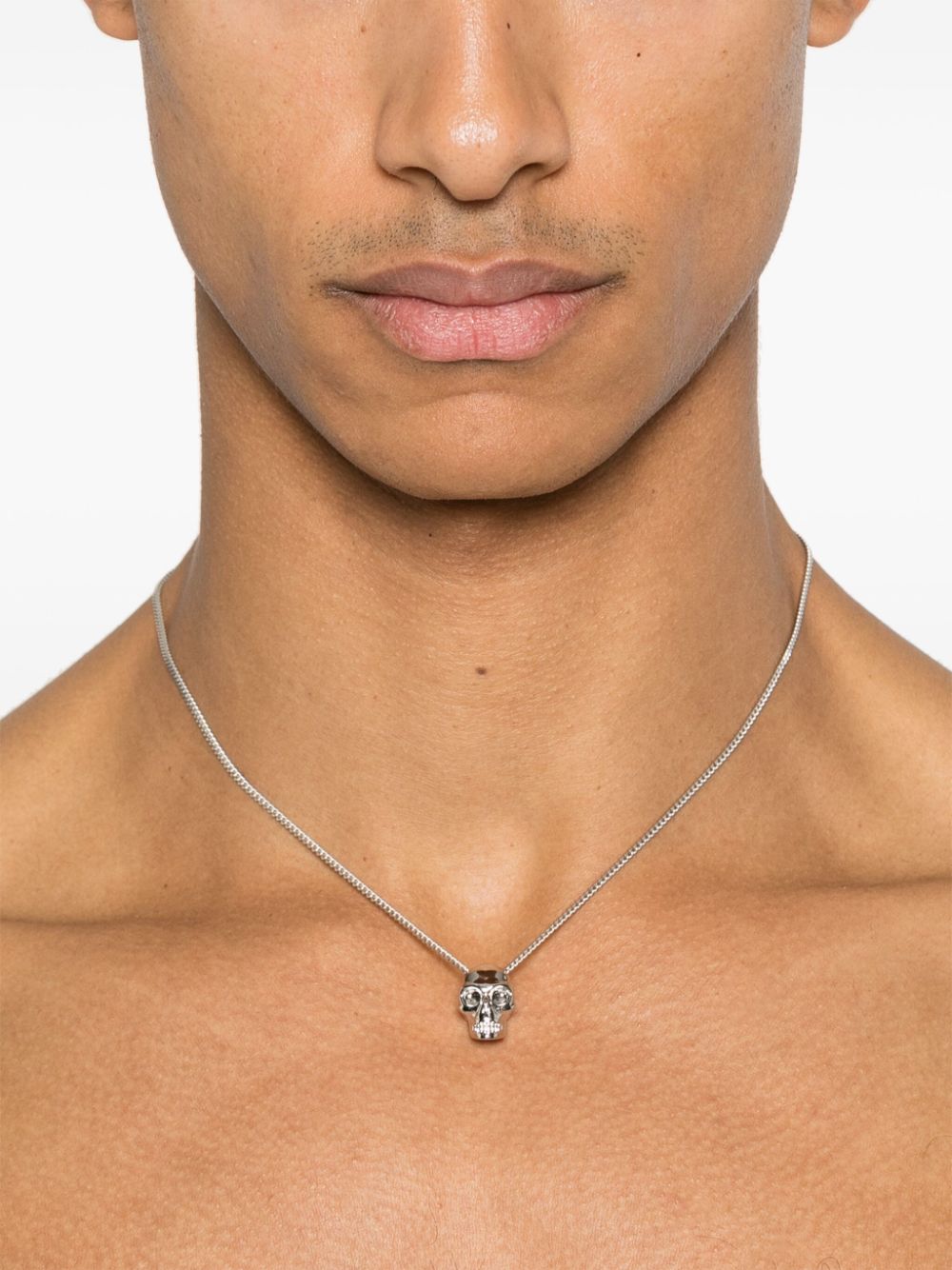 Alexander McQueen skull-pendant necklace - Zilver