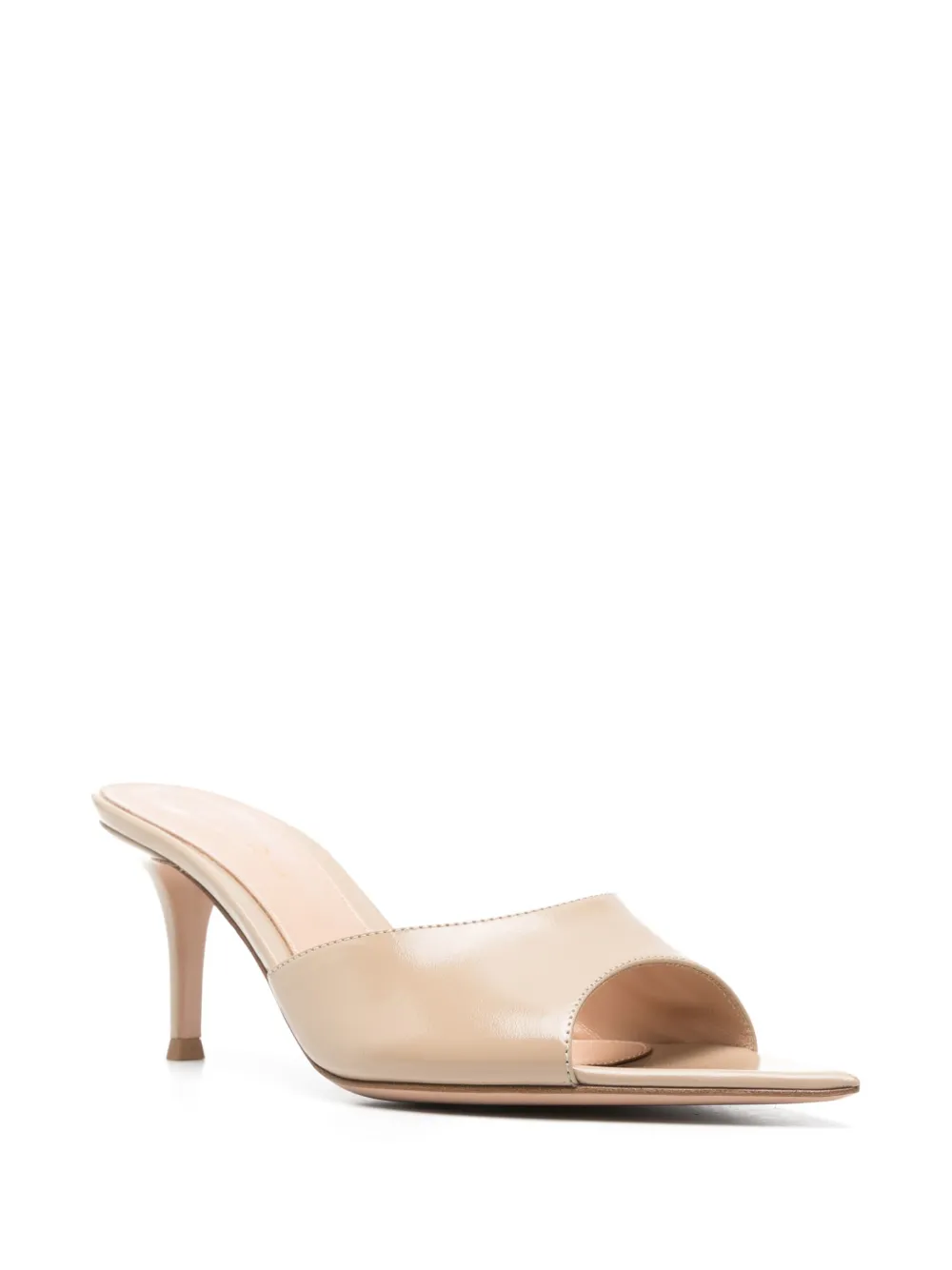 Gianvito Rossi 70mm patent mules Neutrals