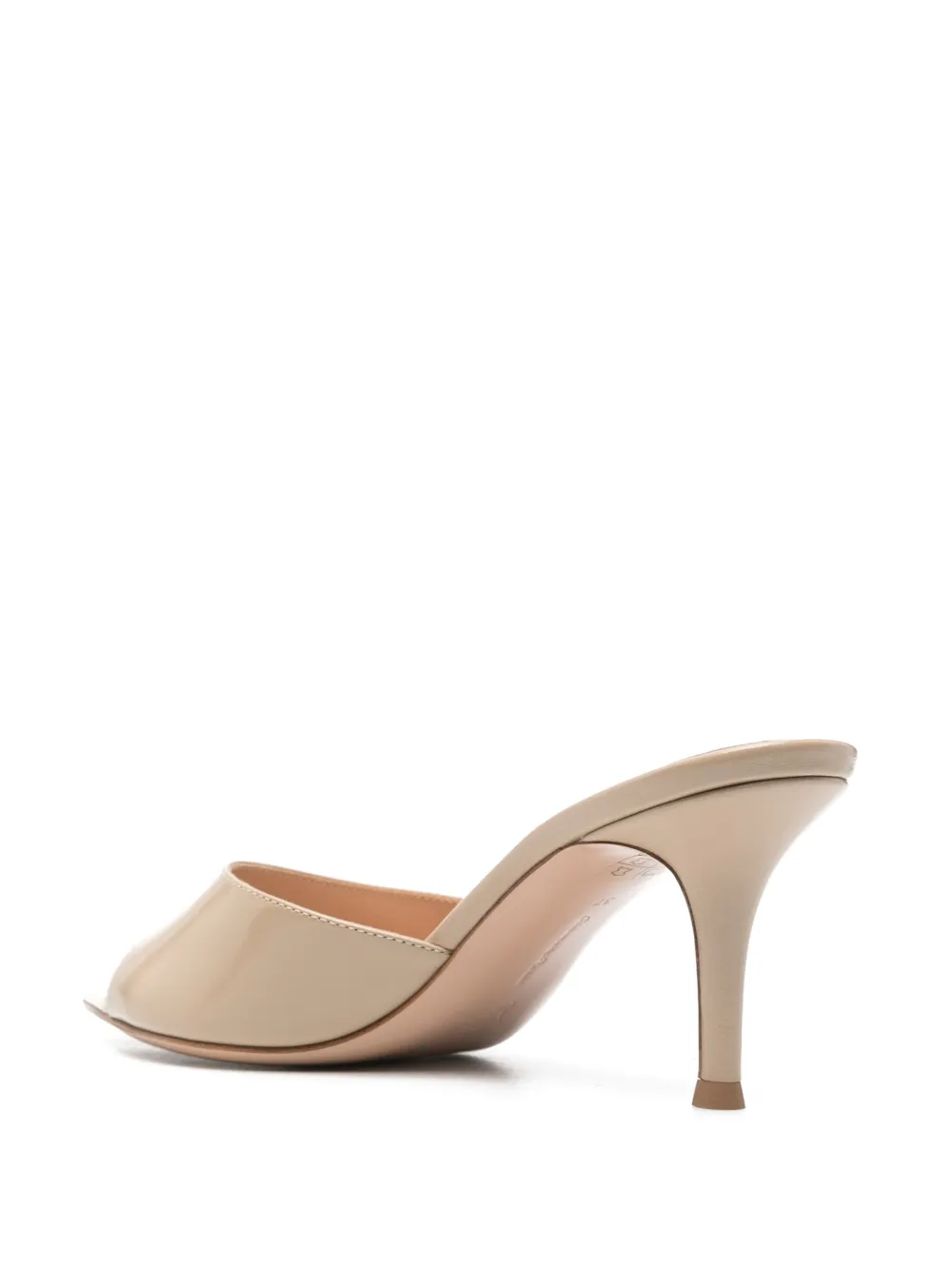 Gianvito Rossi 70mm patent mules Neutrals