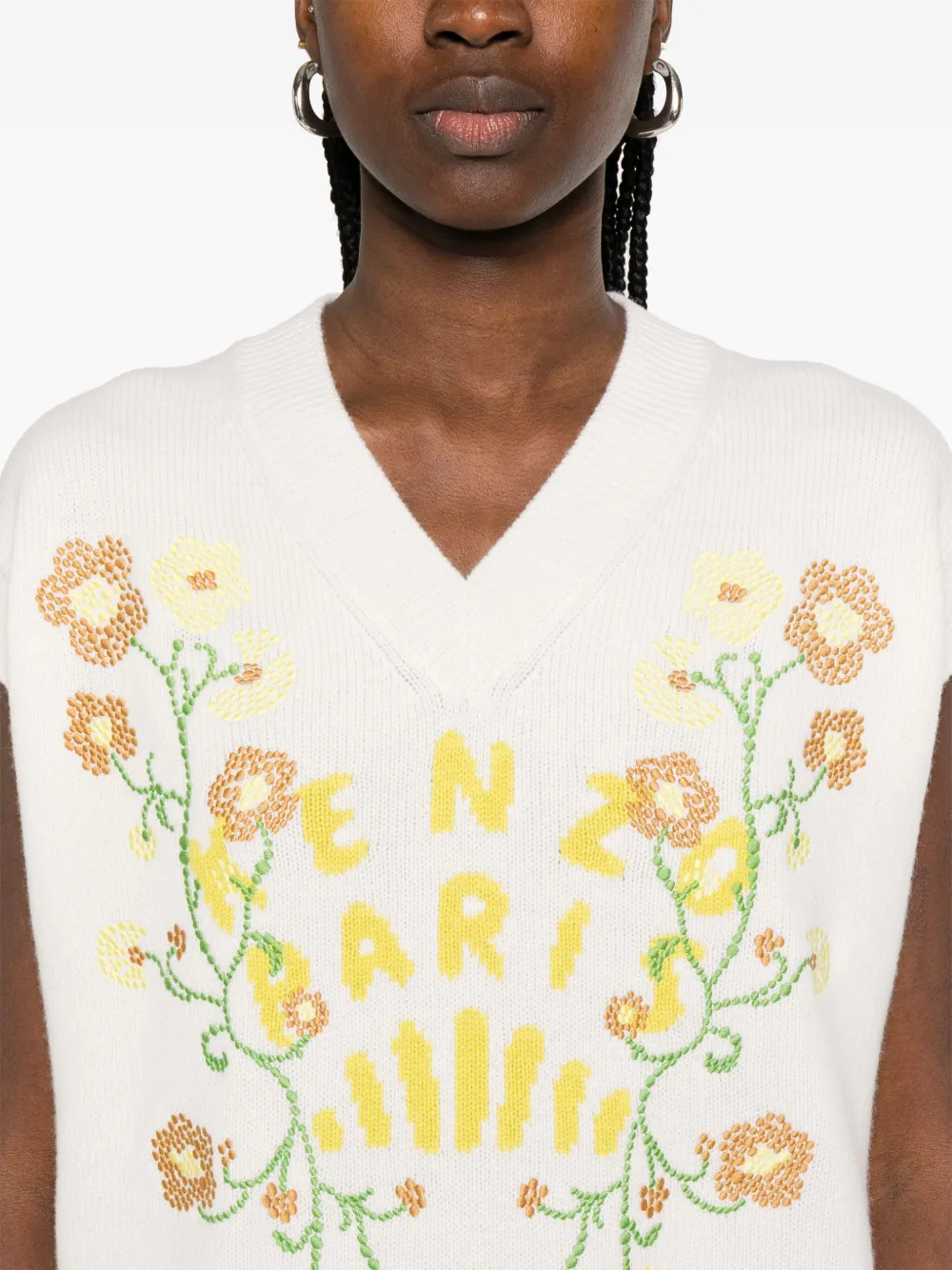Kenzo Jungle Flower gilet Wit