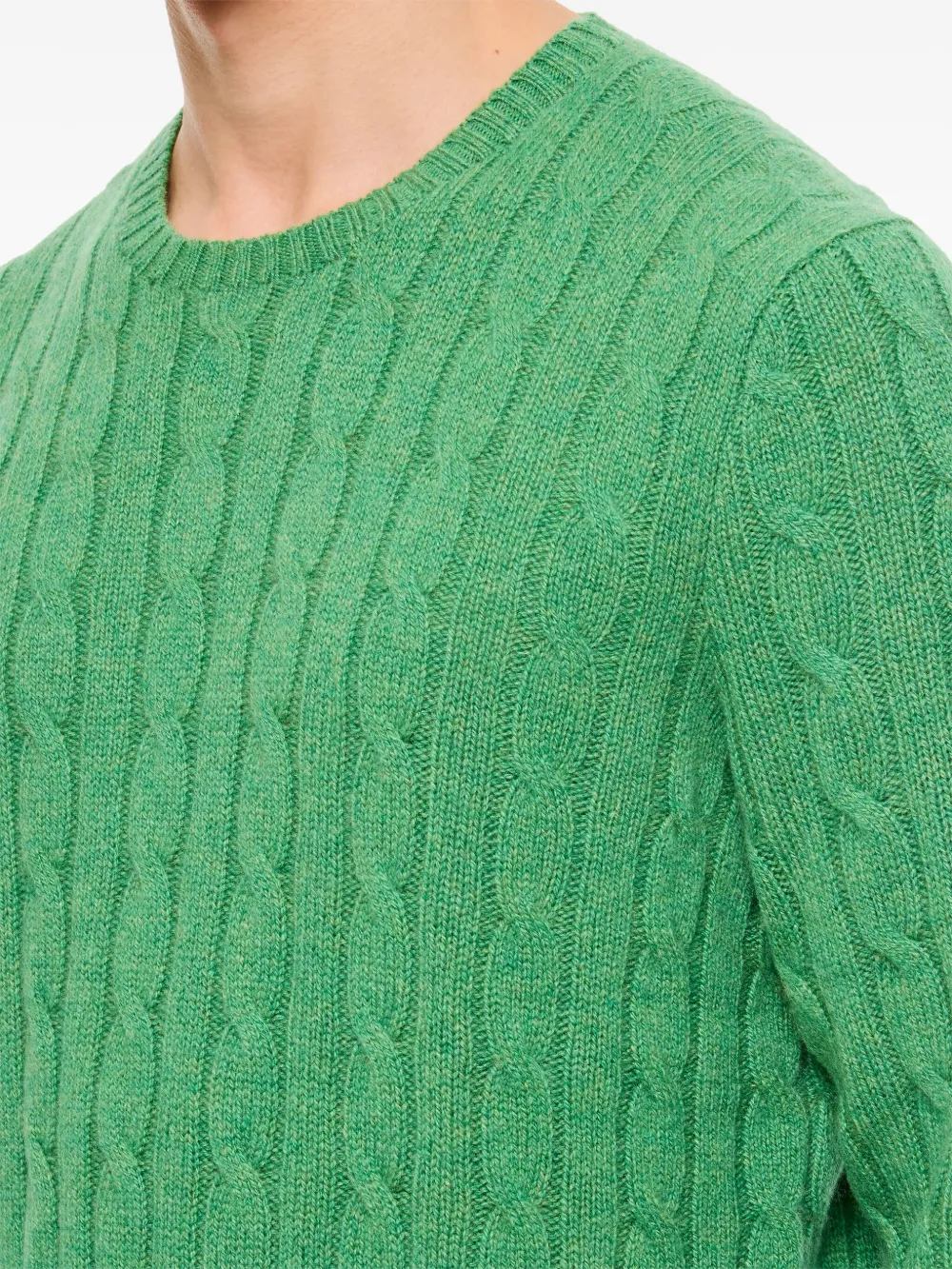 Shop Polo Ralph Lauren Cable-knit Jumper In Green