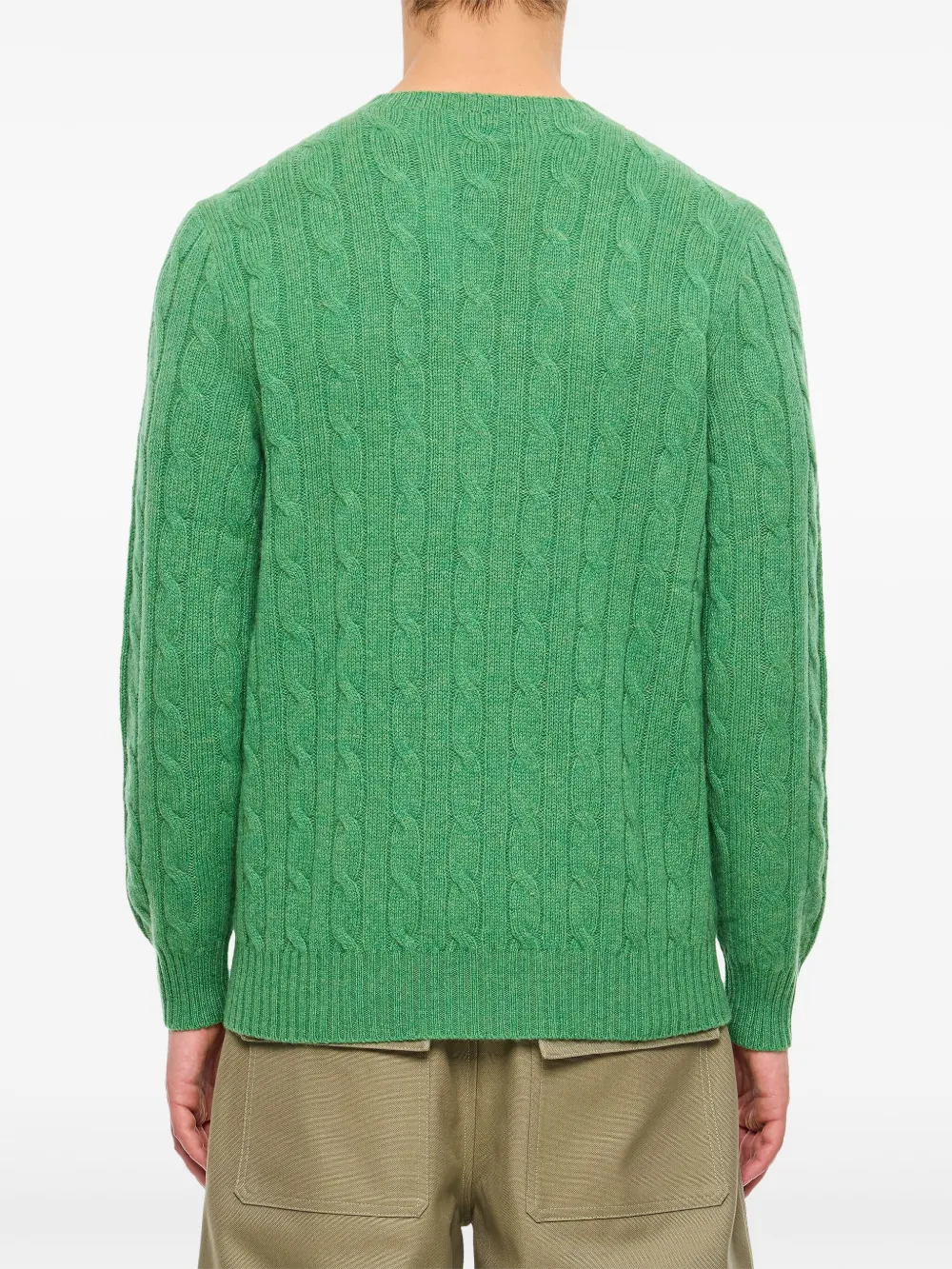 Shop Polo Ralph Lauren Cable-knit Jumper In Green