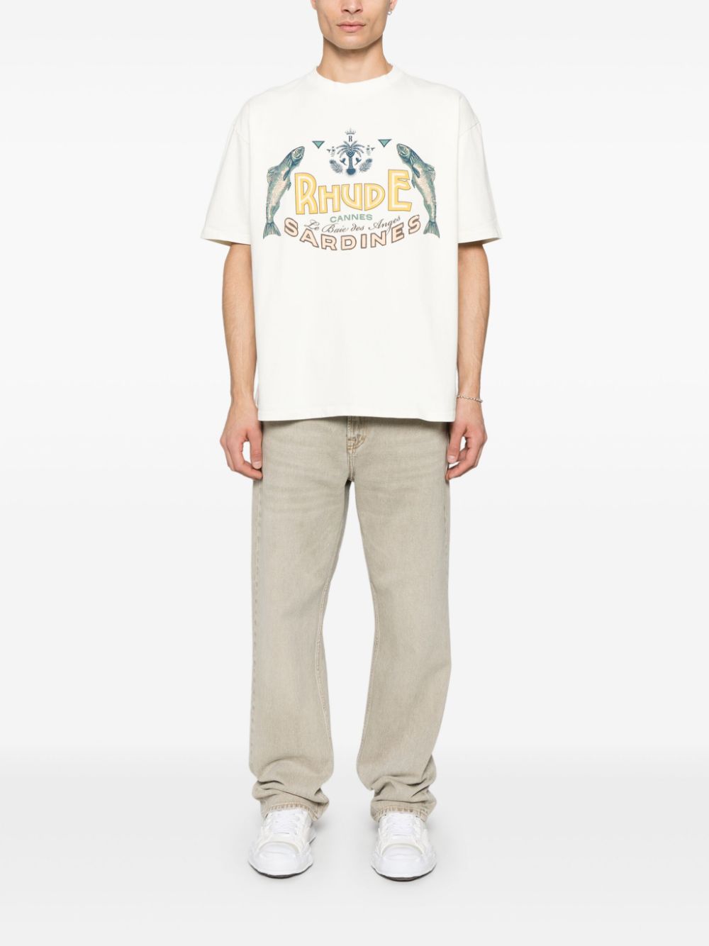 RHUDE T-shirt met grafische print - Wit