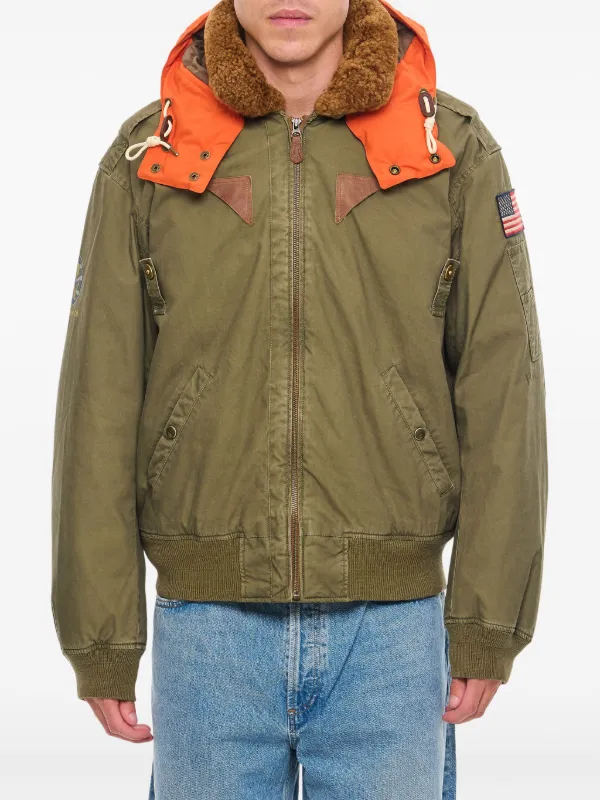 Polo Ralph Lauren Military Bomber Jacket Green FARFETCH JO