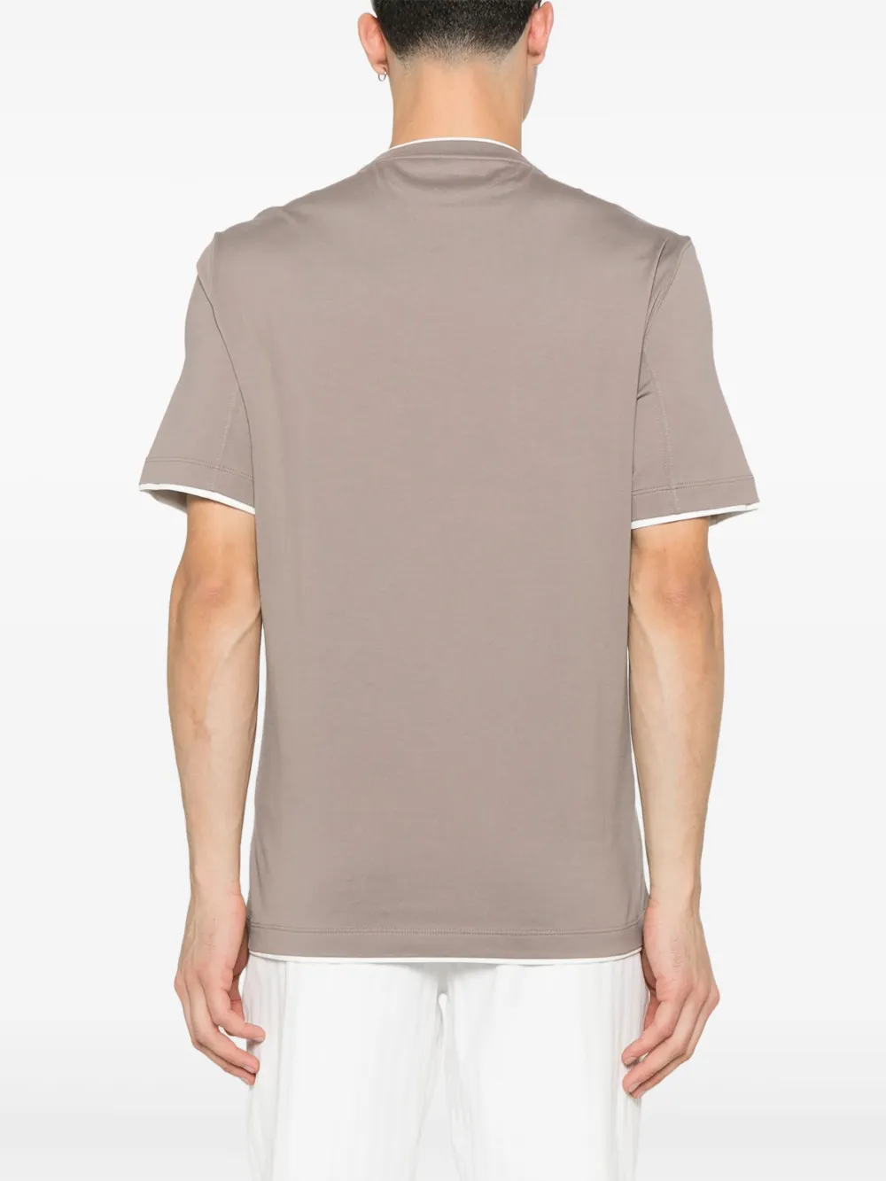 Brunello Cucinelli T-shirt met gelaagd detail Grijs