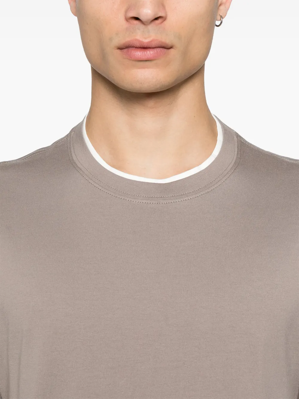 Brunello Cucinelli T-shirt met gelaagd detail Grijs