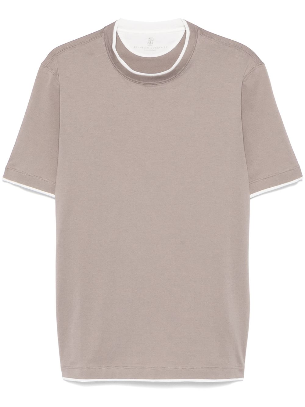 Brunello Cucinelli layered-detail T-shirt - Grey