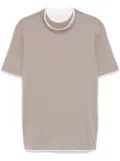 Brunello Cucinelli layered-detail T-shirt - Grey