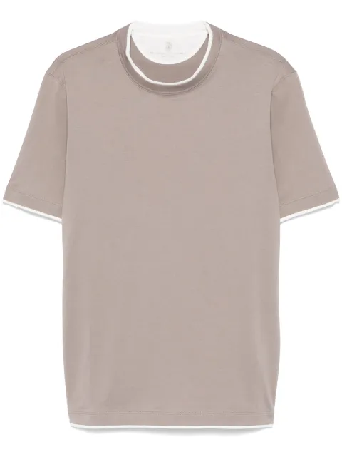Brunello Cucinelli playera bajos con detalle a capas