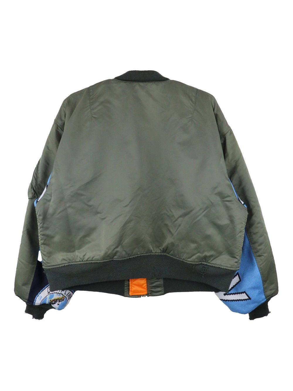 SAINT MXXXXXX contrasting sleeves bomber jacket - Green