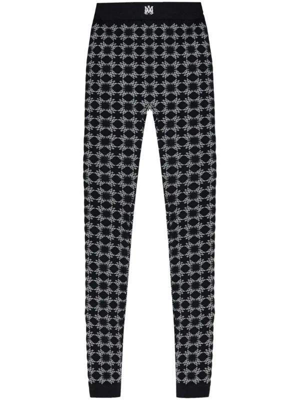 Amiri Ma Quad-monogram Leggings in Black