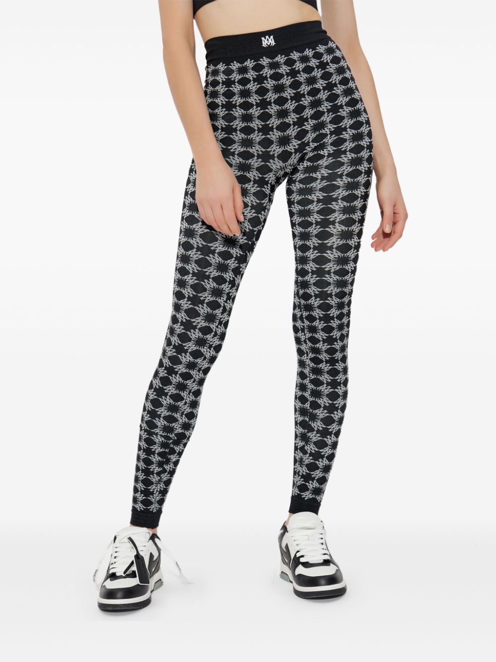 AMIRI Ma Quad-monogram leggings - Zwart