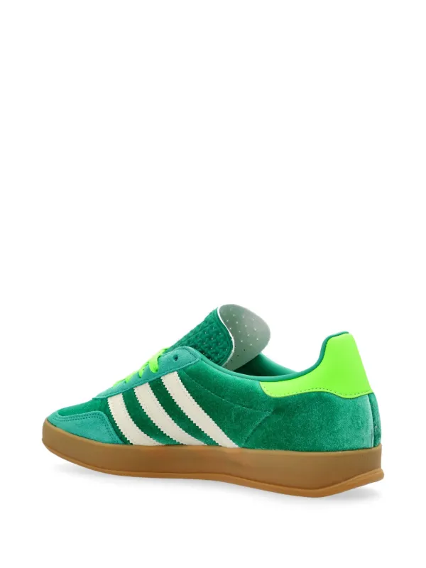adidas gazelle silver green womens ADIDAS ORIGINALS Gazelle Indoor Sneakers in Green and Yellow for Men a   Pavidas
