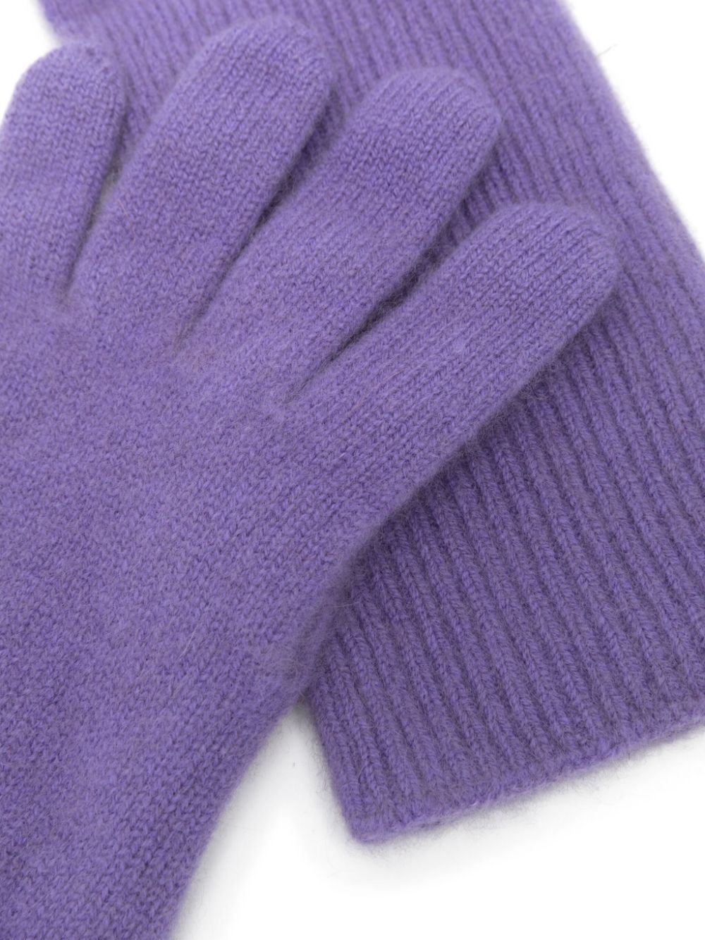 Auralee cashmere knit gloves - Paars