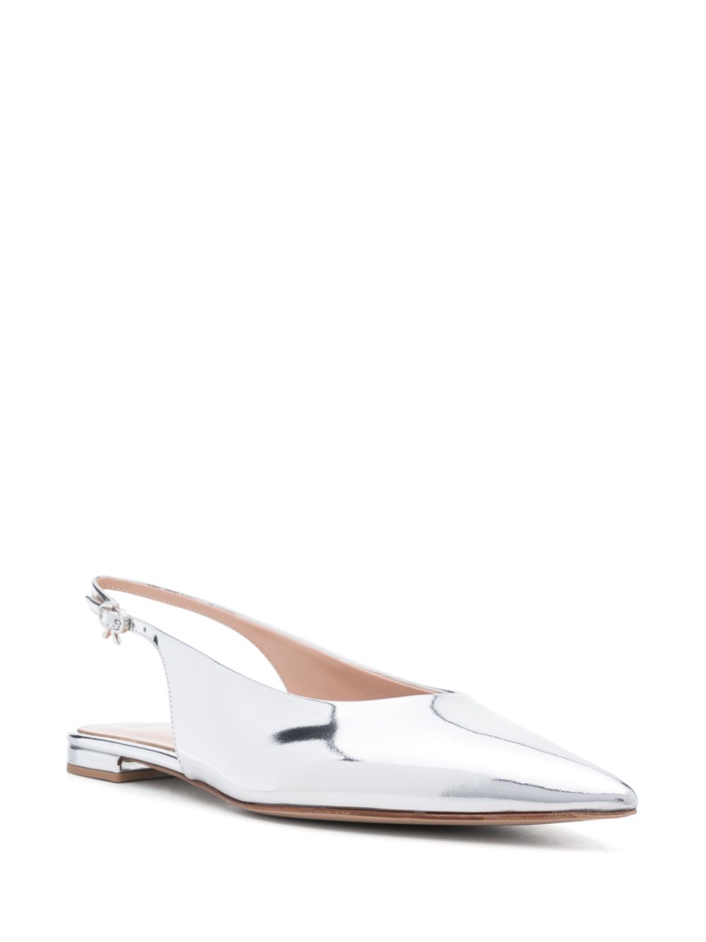 Gianvito Rossi Robbie ballet flats Zilver