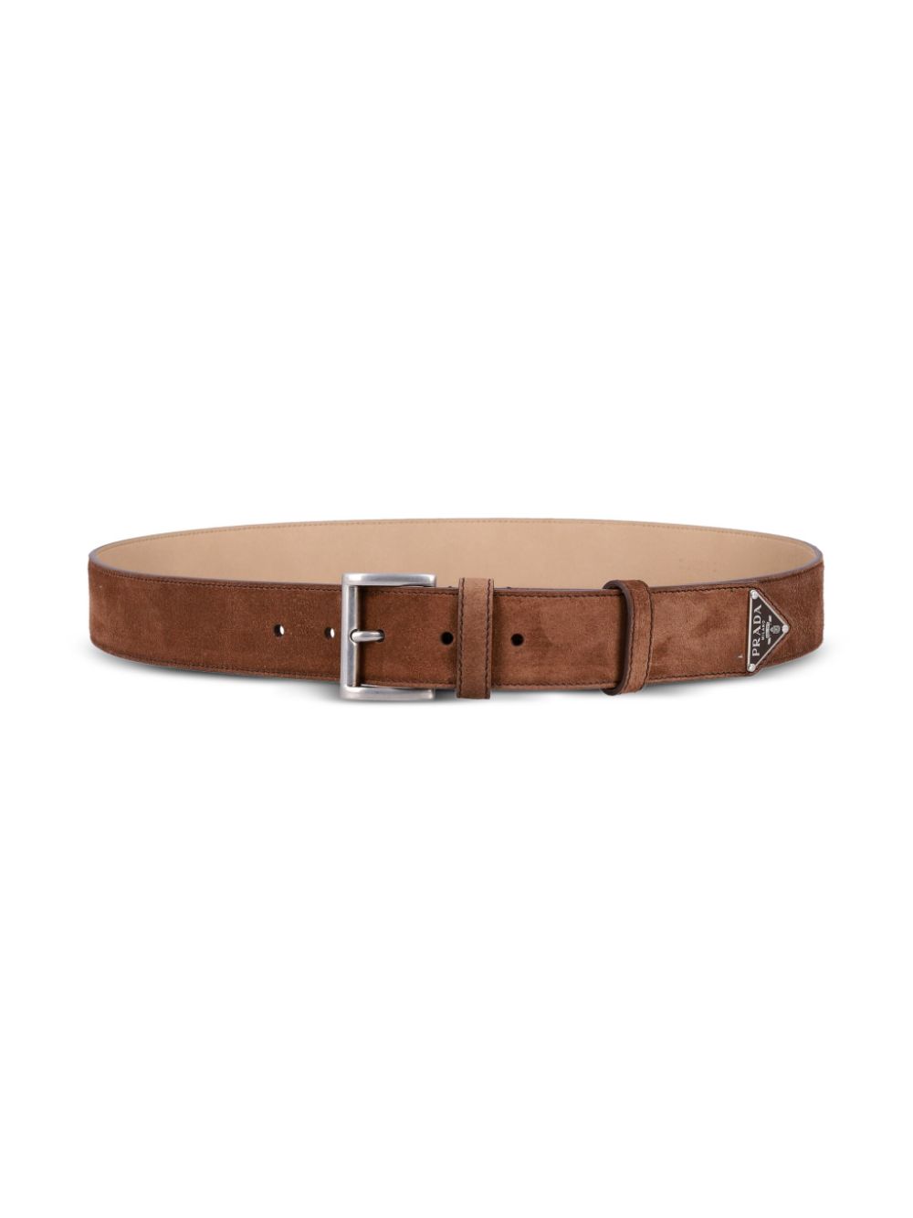 Prada triangle-logo belt - Bruin