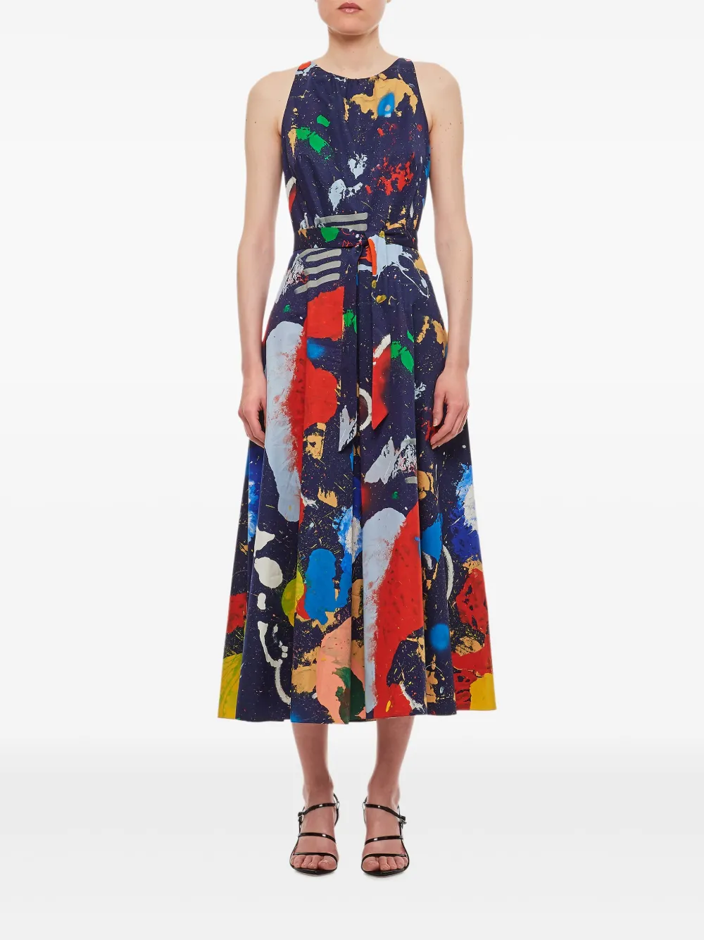 printed midi dress