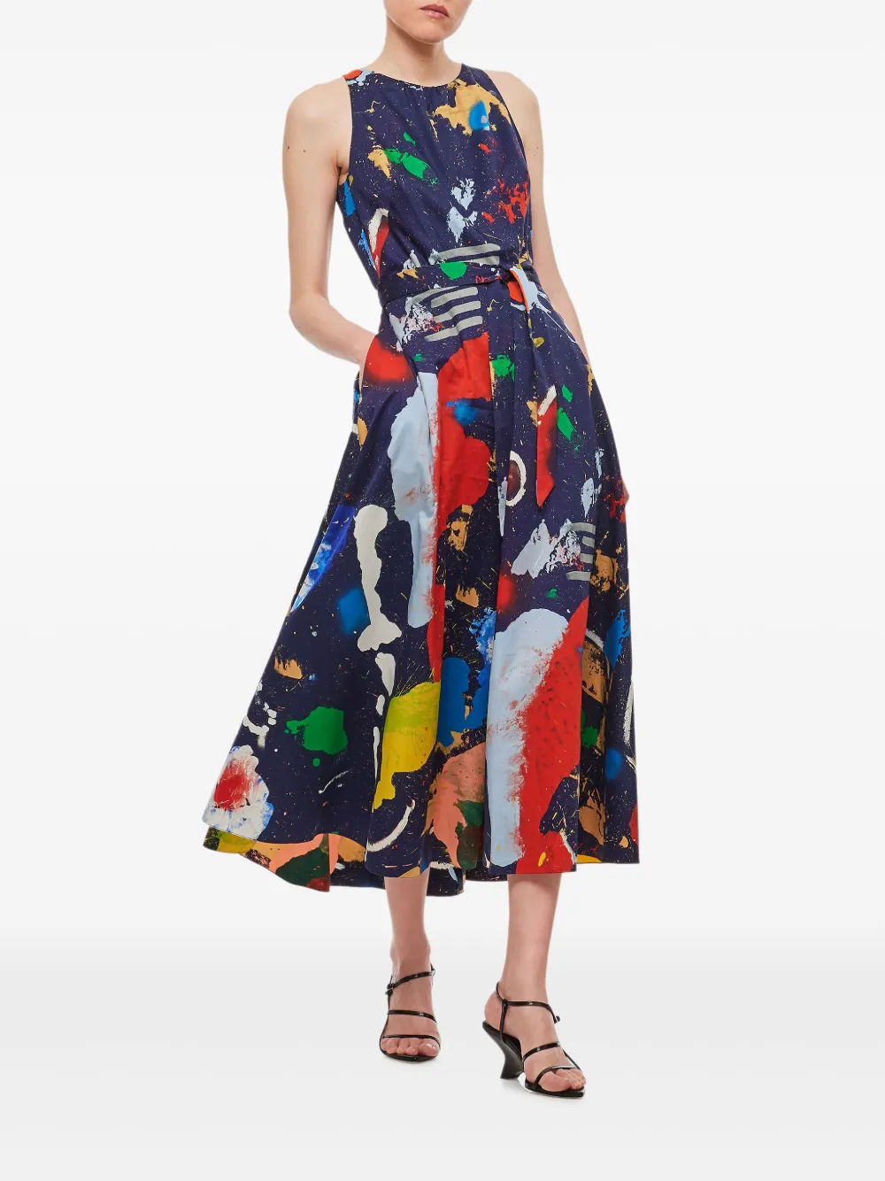 Ralph Lauren Collection Midi-jurk met print - Paars