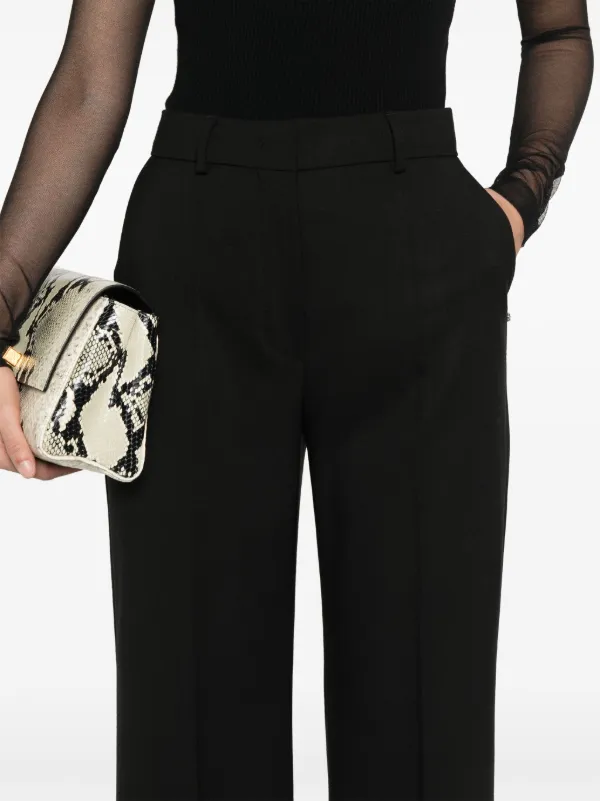 【送料&関税込】SportMax Black Polyester Marche Pant Sportmax Oxalis Trousers | Black | FARFETCH