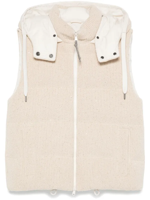 Brunello Cucinelli ニットベスト | ニュートラル | FARFETCH JP