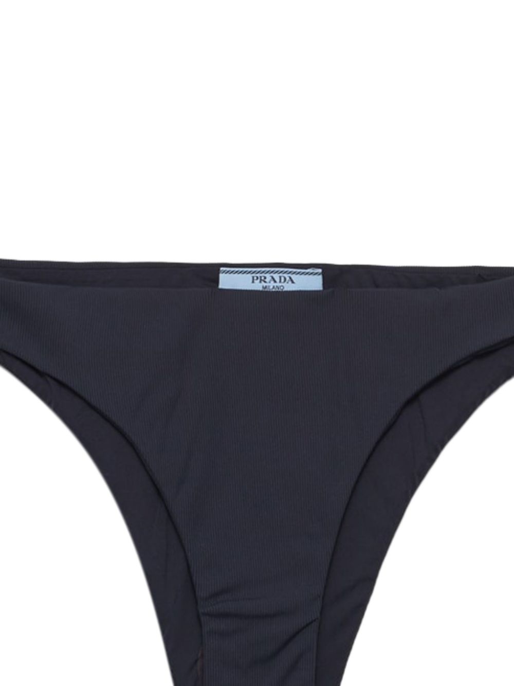 Prada ribbed-knit bikini bottom - Blauw