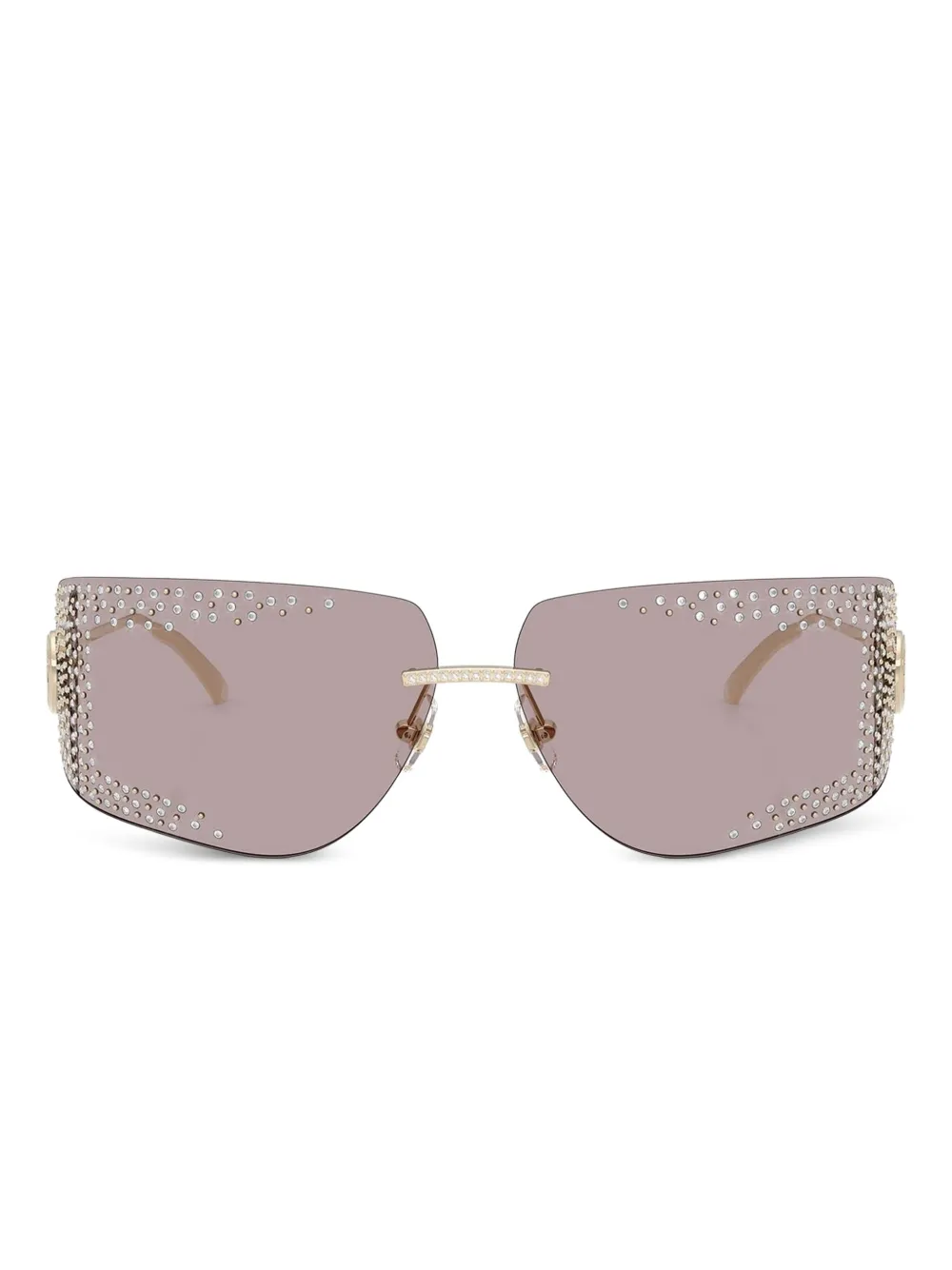 Jimmy Choo Eyewear lentes de sol JC4009B geométricas con detalles de cristales | dorado | Image 1