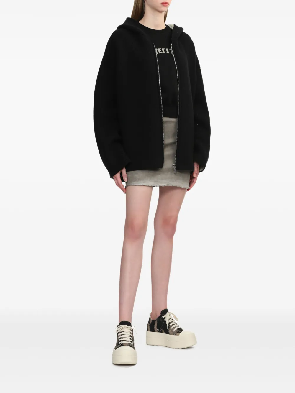 Rick Owens zipped hooded cardi-coat | Cardi-Coats | Image 2