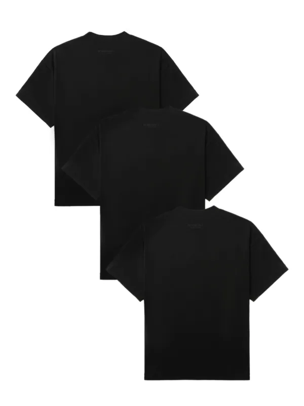 FEAR OF GOD ESSENTIALS V-neck T-shirt (pack Of three) | Black