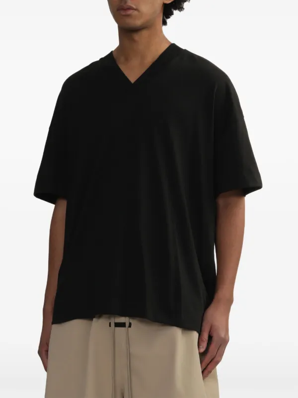 FEAR OF GOD ESSENTIALS V-neck T-shirt (pack Of three) | Black