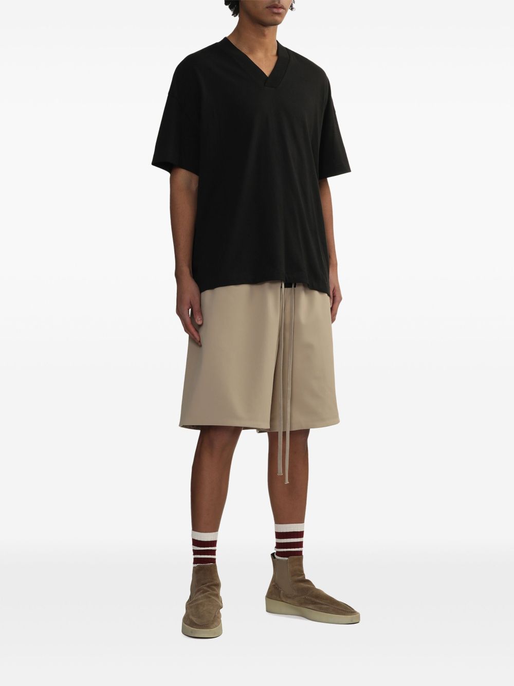 FEAR OF GOD ESSENTIALS Drie T-shirts met V-hals - Zwart