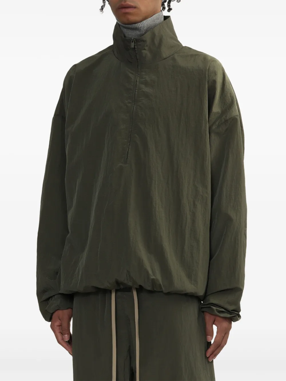  Fear Of God Essentials Logo-patch Sweatshirt - Green 